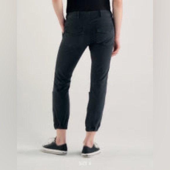 Nili Lotan Cropped Military Carbon Black Cotton Blend Zipper Pants Size 6 - Picture 2 of 16